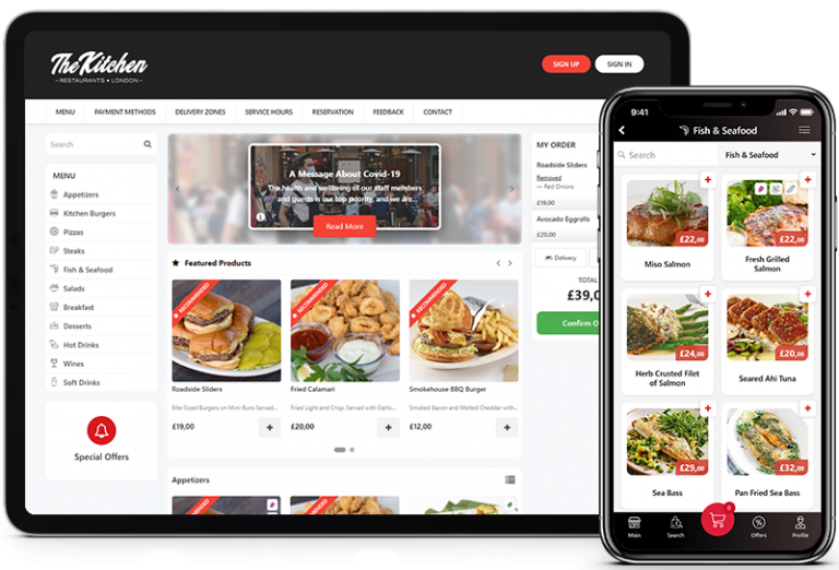 Online Food Ordering for Restaurants RestApp